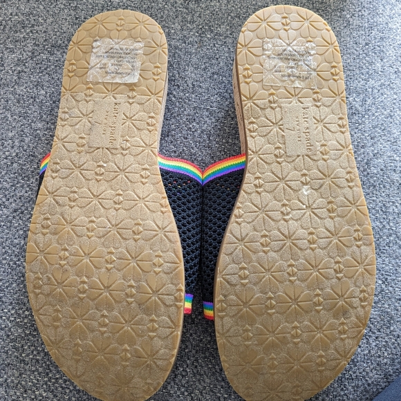 KATE SPADE Wren Rainbow Knit Strap Slide Cork Sandals - Picture 5 of 5